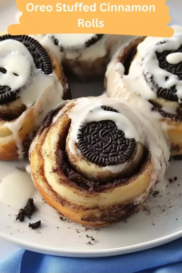 Oreo stuffed cinnamon rolls