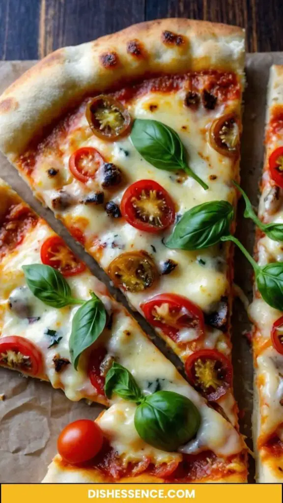 Homemade Tomato Basil Pizza Homemade Tomato Basil Pizza