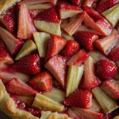 Rhubarb and Strawberry Crostata