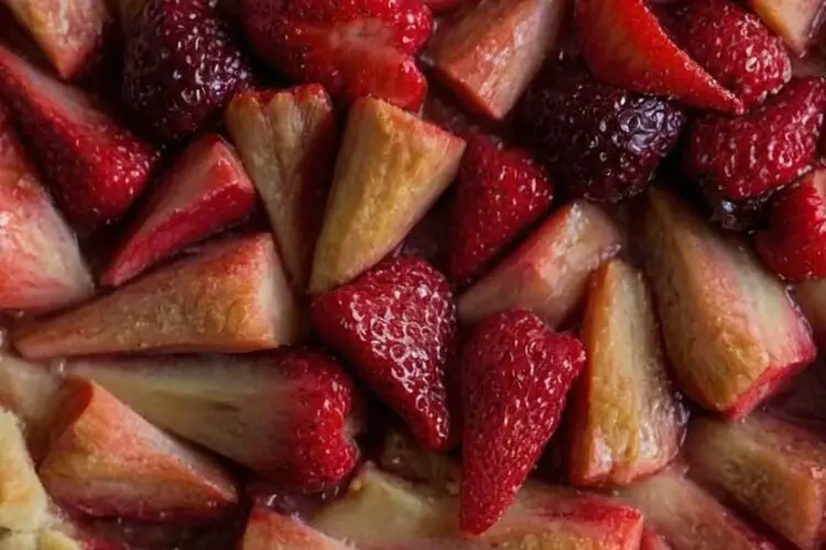 Rhubarb and Strawberry Crostata Recipe