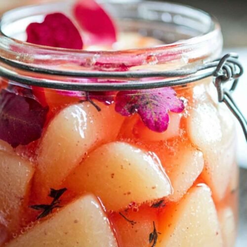 Rosy Poached Quince