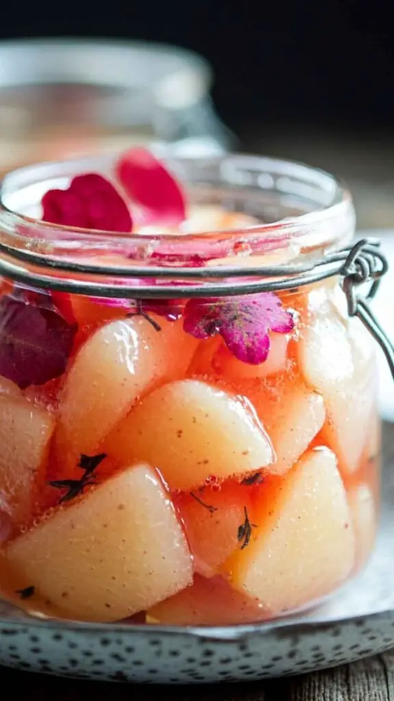 Rosy Poached Quince Rosy Poached Quince