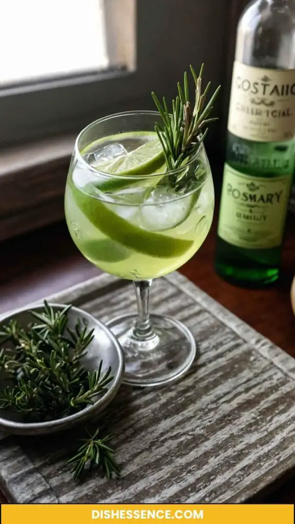 Refreshing Rosemary Gimlet Gin Cocktail
