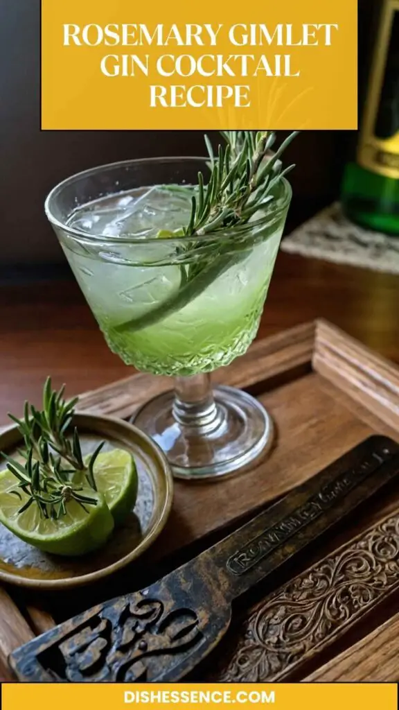 Rosemary Gimlet Gin Cocktail