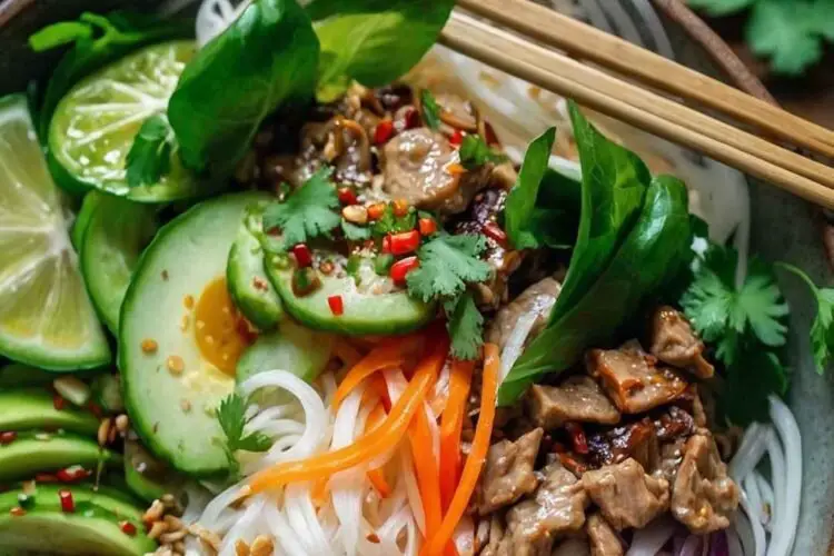 Vietnamese Rice Noodle Salad Bowl