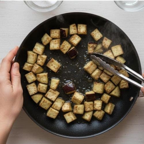 Step 6: Cook the Eggplant