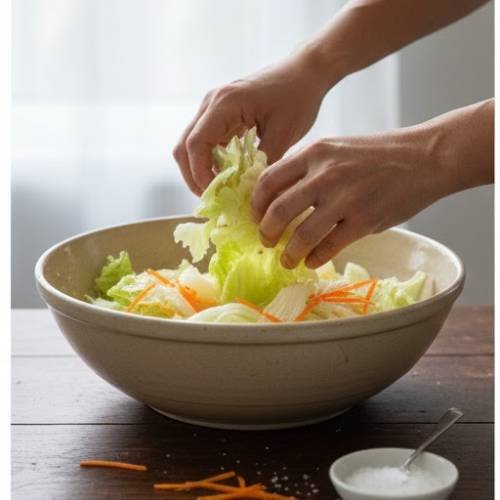 Step 1: Prepare the Cabbage and Carrots