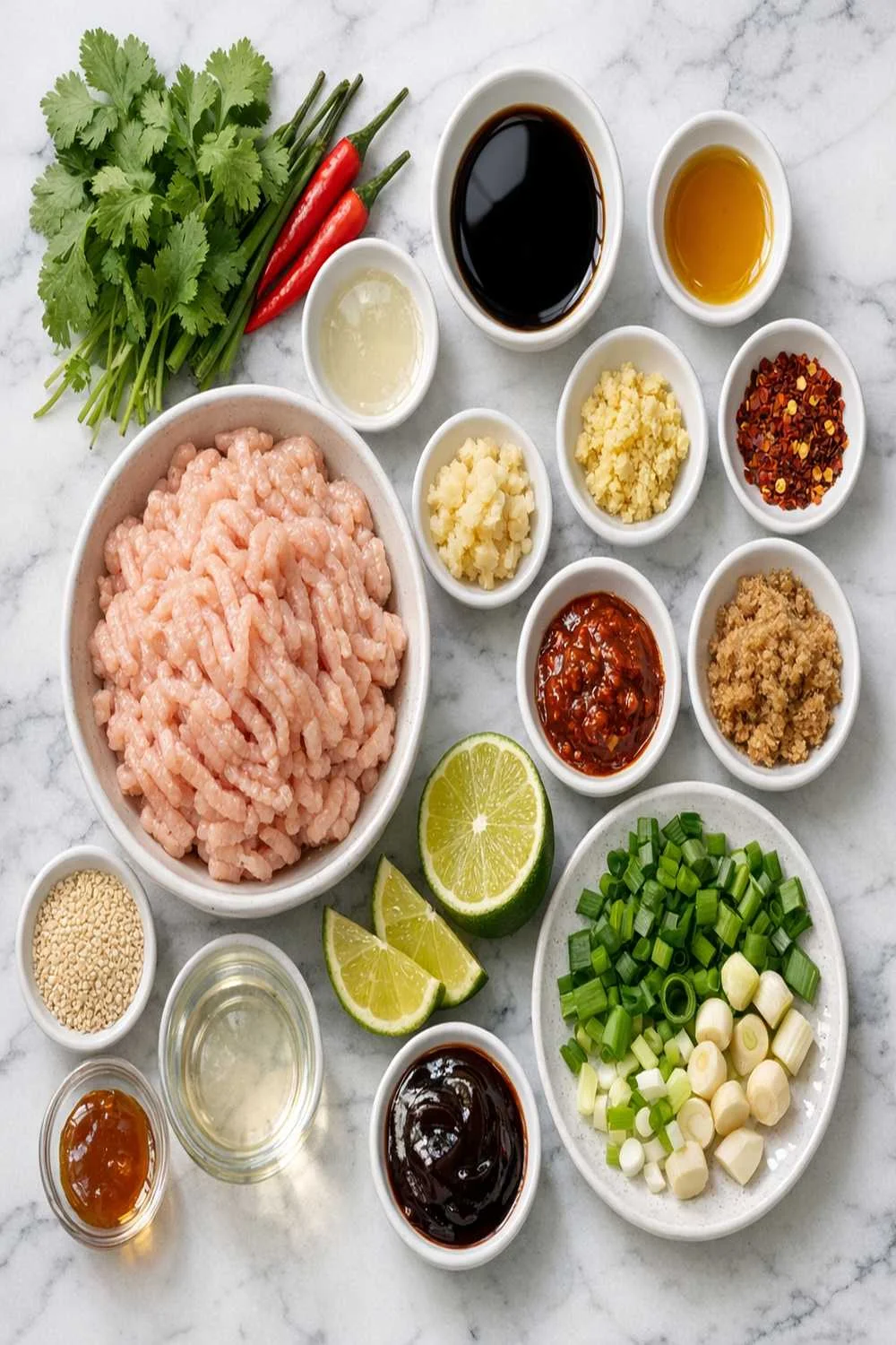 Asian Ground Chicken Recipe ingredients